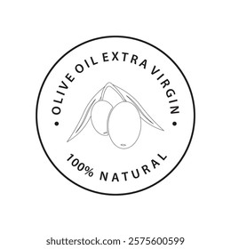 Vector logo of olive branch with leaves. Modern hand drawn vector olive oil icons. Branding concept for olive oil company, organic, eco-friendly oil products, wellness, beauty, culinary services