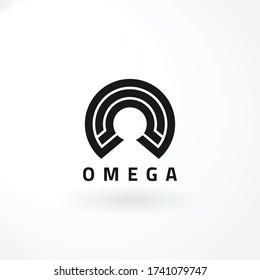 Vector Logo - Omega Design Logo - Lettermark Style Logo