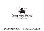 Vector logo on which an abstract image of a funny flying pig.