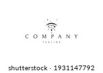 Vector logo on which an abstract image of the moon from which beads hang with leaves.