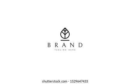 Vector logo which an abstract image drop water which is also similar to leaf tree 