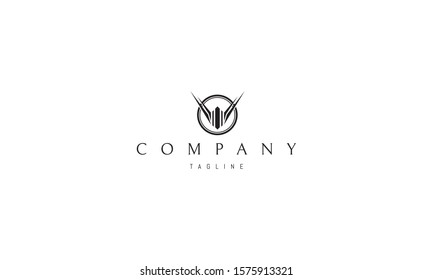 Vector logo on which the abstract image of the wings.