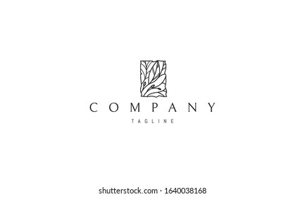 Vector logo on which the abstract image of the jungle.