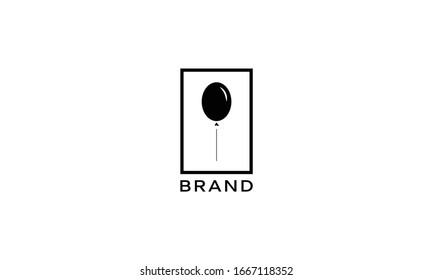 Vector logo on which an abstract image of a balloon.