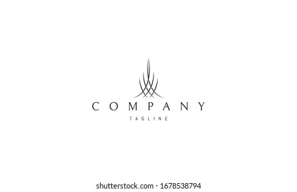 Vector logo on which an abstract image of an elegant tower.