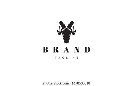 Vector logo on which an abstract image of a lamb head.