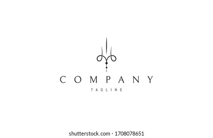 Vector logo on which an abstract and elegant image of a trident.