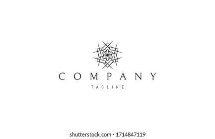 Vector logo on which an abstract and sharp image of a pattern composed of different geometric shapes.