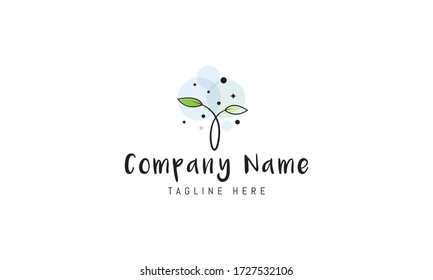 Logotipo vectorial en el que una imagen abstracta de dos hojas entrelazadas.