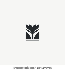 Vector logo on which an abstract image which is also similar to a leaf of a tree.