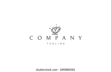 Vector logo on which an abstract image of a lily flower.