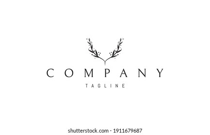 Logo vectorial en el que una imagen abstracta de un laurel era una corona.