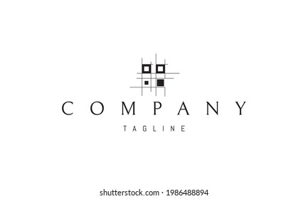 Vector logo on which an abstract image of modern abstract art.