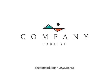 Logo vectorial en el que una imagen abstracta del signo del infinito.