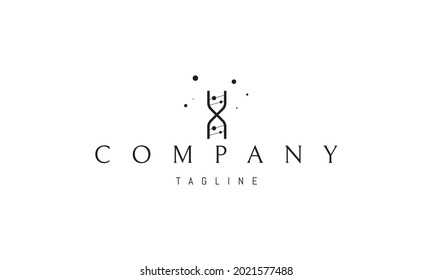 Vector logo on which the abstract image of the DNA spiral.