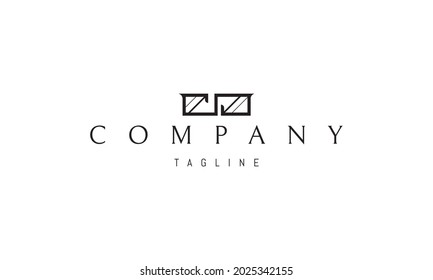 Vector logo on which an abstract image of glasses in the form of the letter S.