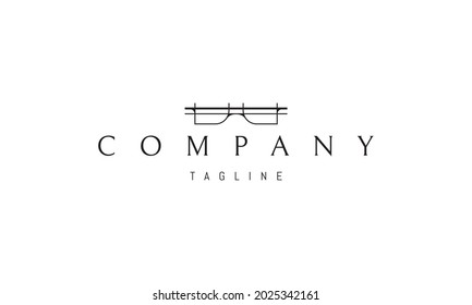 Vector logo on which an abstract image of glasses in an elegant frame.