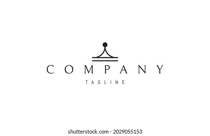 Vector logo on which an abstract image of a meditating person in the lotus position.