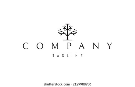 Vector logo on which an abstract image of a fertile garden tree.