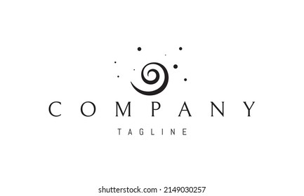 Logo vectorial en el que una imagen abstracta de una ola en forma de concha.