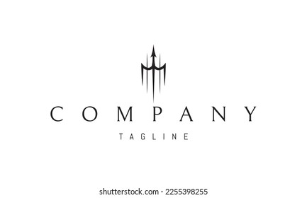 Vector logo on which an abstract image of a flying hawk with sharp wings.