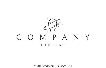 Vector logo on which an abstract image of the silhouette of the head with lines around the head.
