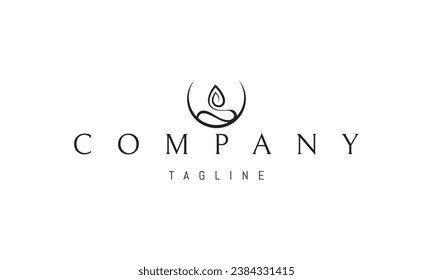 A vector logo on which an abstract image of an infinity sign smoothly turns into a leaf.