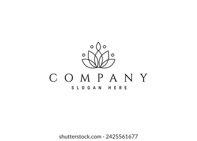 Vector logo on which an abstract image of a person sitting in lotus position.