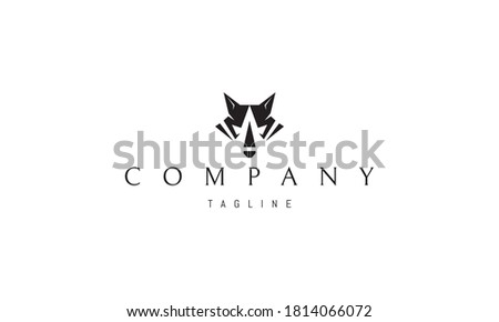 Vector logo on which an abstract image of a badger.