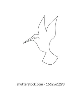 vector logo one line bird