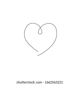 Vector Logo One Line Heart