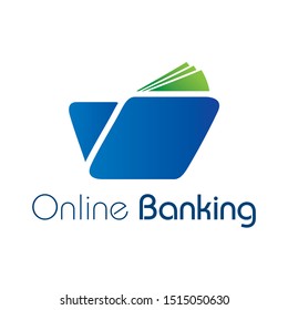 Vector logo for online Bank and online transfers