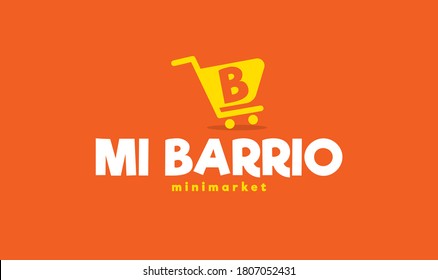vector logo for online marketing or a mini-market