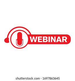 vector logo for online webinar, web conference