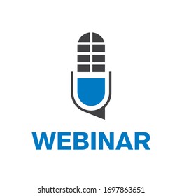 vector logo for online webinar, web conference