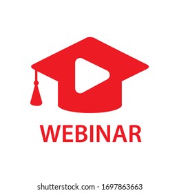 Vector Logo For Online Webinar, Web Conference