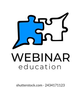 vector logo for online webinar, web conference