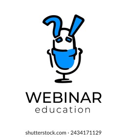 vector logo for online webinar, web conference