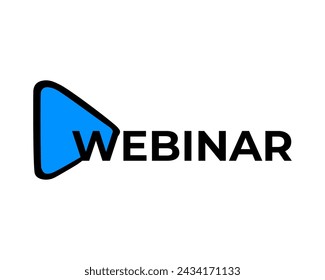 vector logo for online webinar, web conference