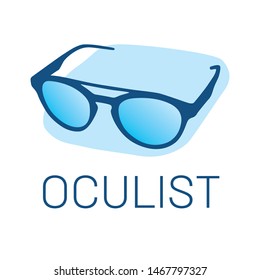 vector logo optometrist, optics and vision check