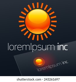 Vector logo with orange sun