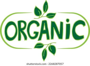 vector logo organic. natural vector