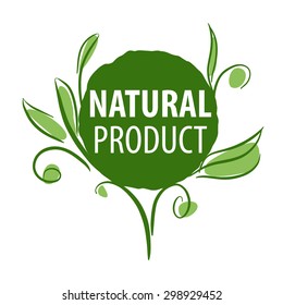 vector logo for organic products in the form of plants