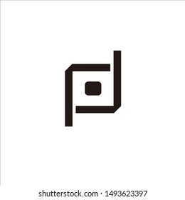vector logo p, d brand name and company