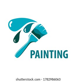 Vector logo of a painter, painting work