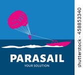 Vector logo parasailing