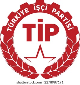 Vector logo of the "Türkiye İşçi Partisi", one of Turkey's political parties