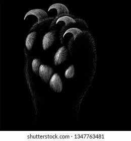 The Vector logo paw tattoo for T-shirt design or outwear.