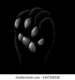 The Vector logo paw for T-shirt design or outwear.