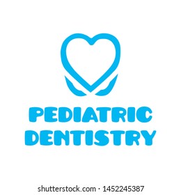 Vector logo for pediatric dentistry, dentistry for children
